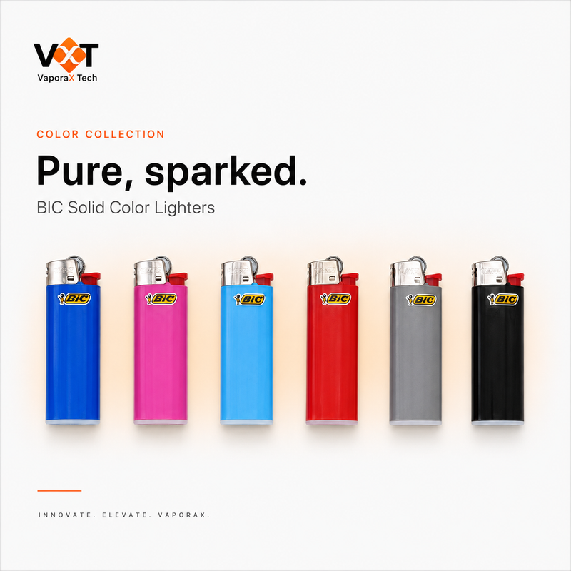 BIC® ECOLUTIONS™ SOLID COLOR POCKET LIGHTERS