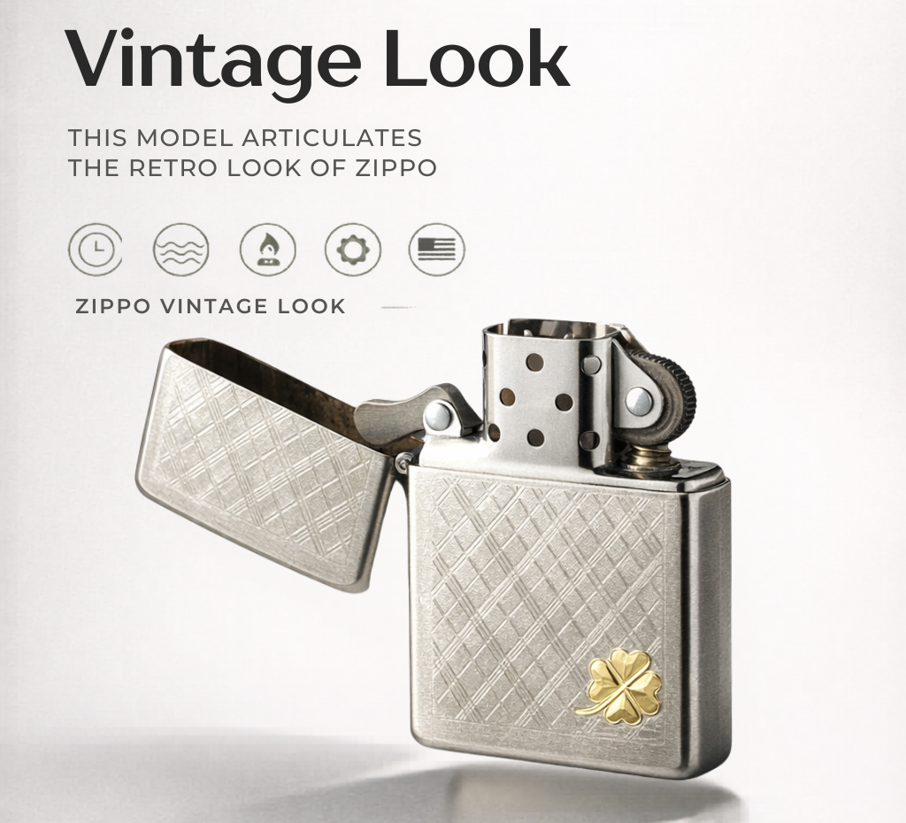 Zippo Vintage Four Leaf Clover