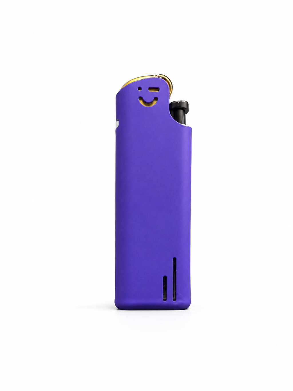 Smiley Matte Pocket Lighter Gold Accent Multi-Color Collection
