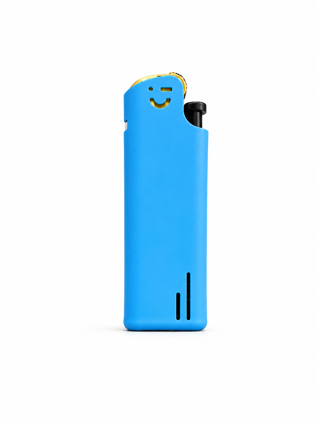 Smiley Matte Pocket Lighter Gold Accent Multi-Color Collection