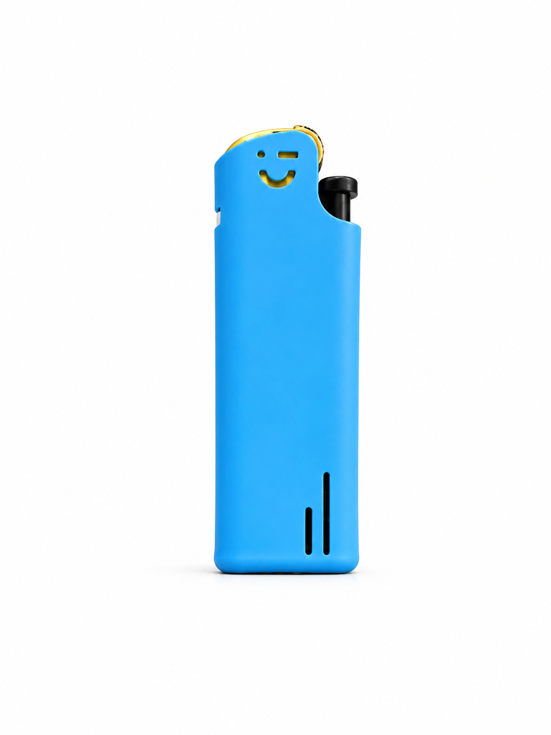 Smiley Matte Pocket Lighter Gold Accent Multi-Color Collection