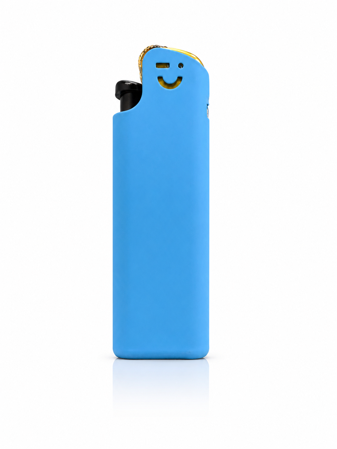Smiley Matte Pocket Lighter Gold Accent Multi-Color Collection