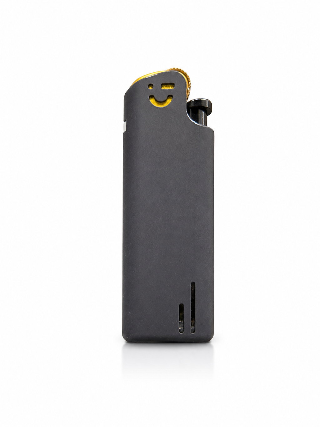 Smiley Matte Pocket Lighter Gold Accent Multi-Color Collection
