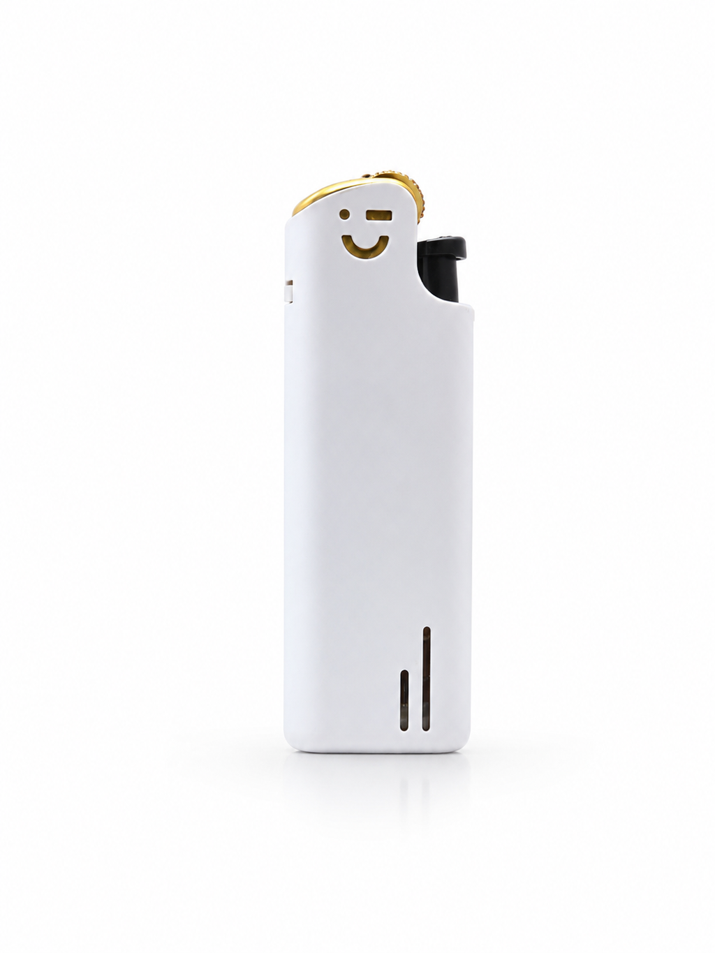 Smiley Matte Pocket Lighter Gold Accent Multi-Color Collection