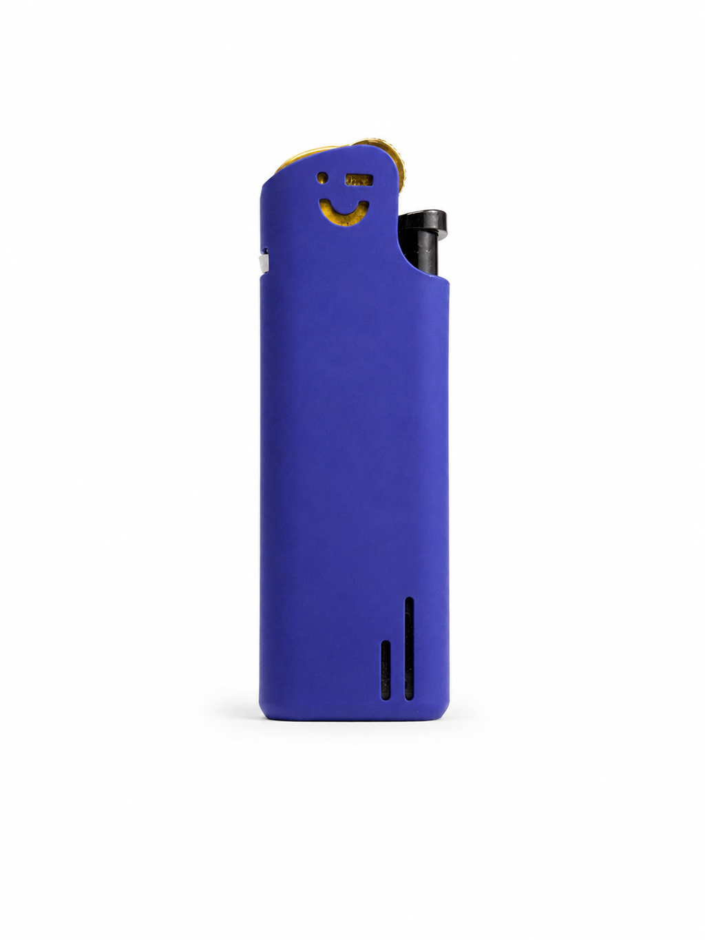 Smiley Matte Pocket Lighter Gold Accent Multi-Color Collection