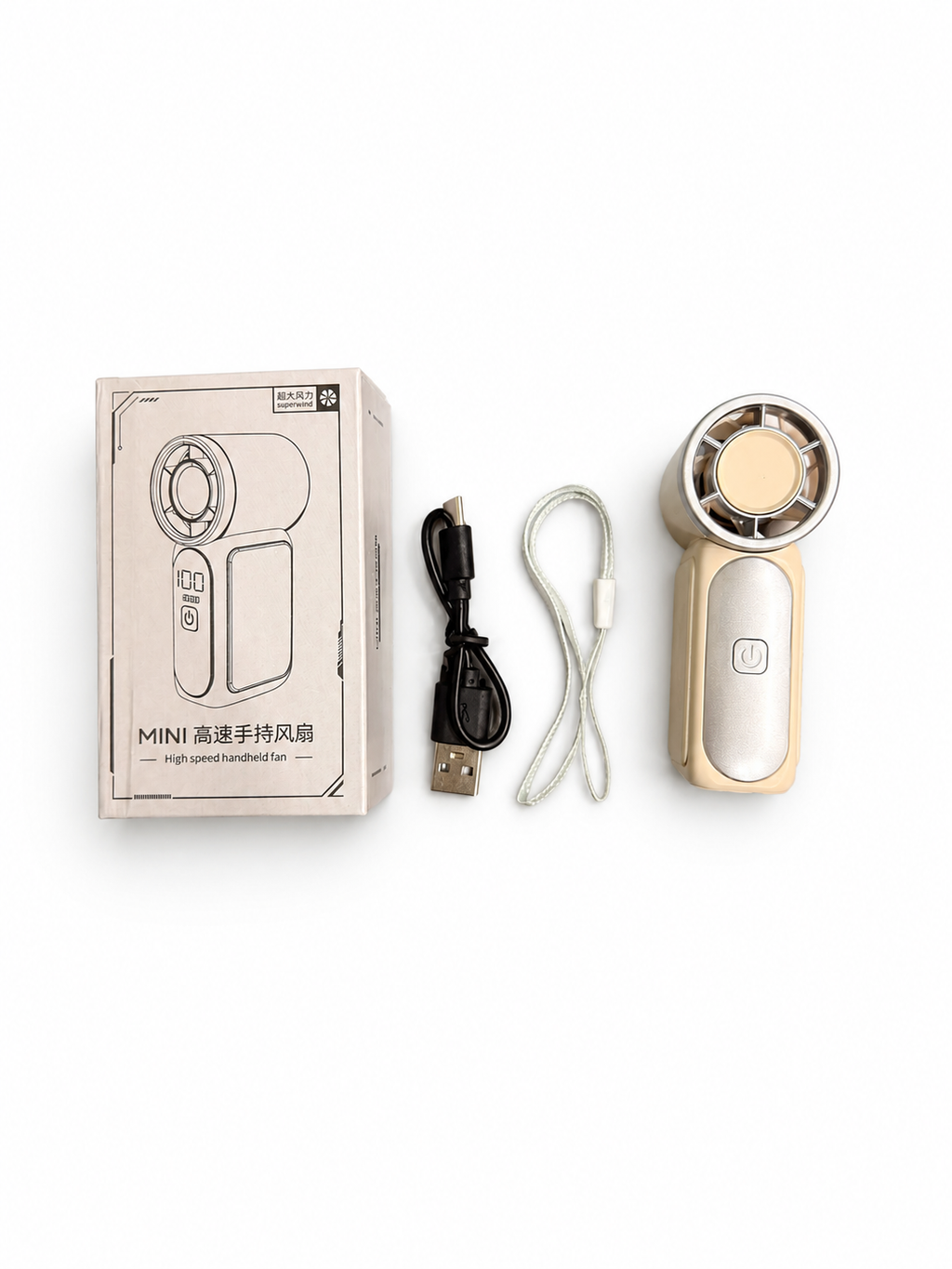 Mini High-Speed Handheld Fan – Portable Rechargeable Cooling Fan