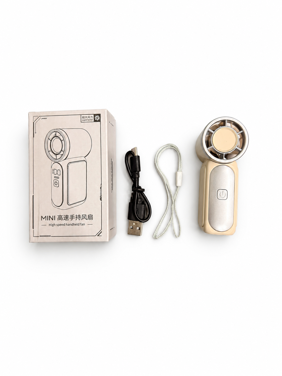 Mini High-Speed Handheld Fan – Portable Rechargeable Cooling Fan