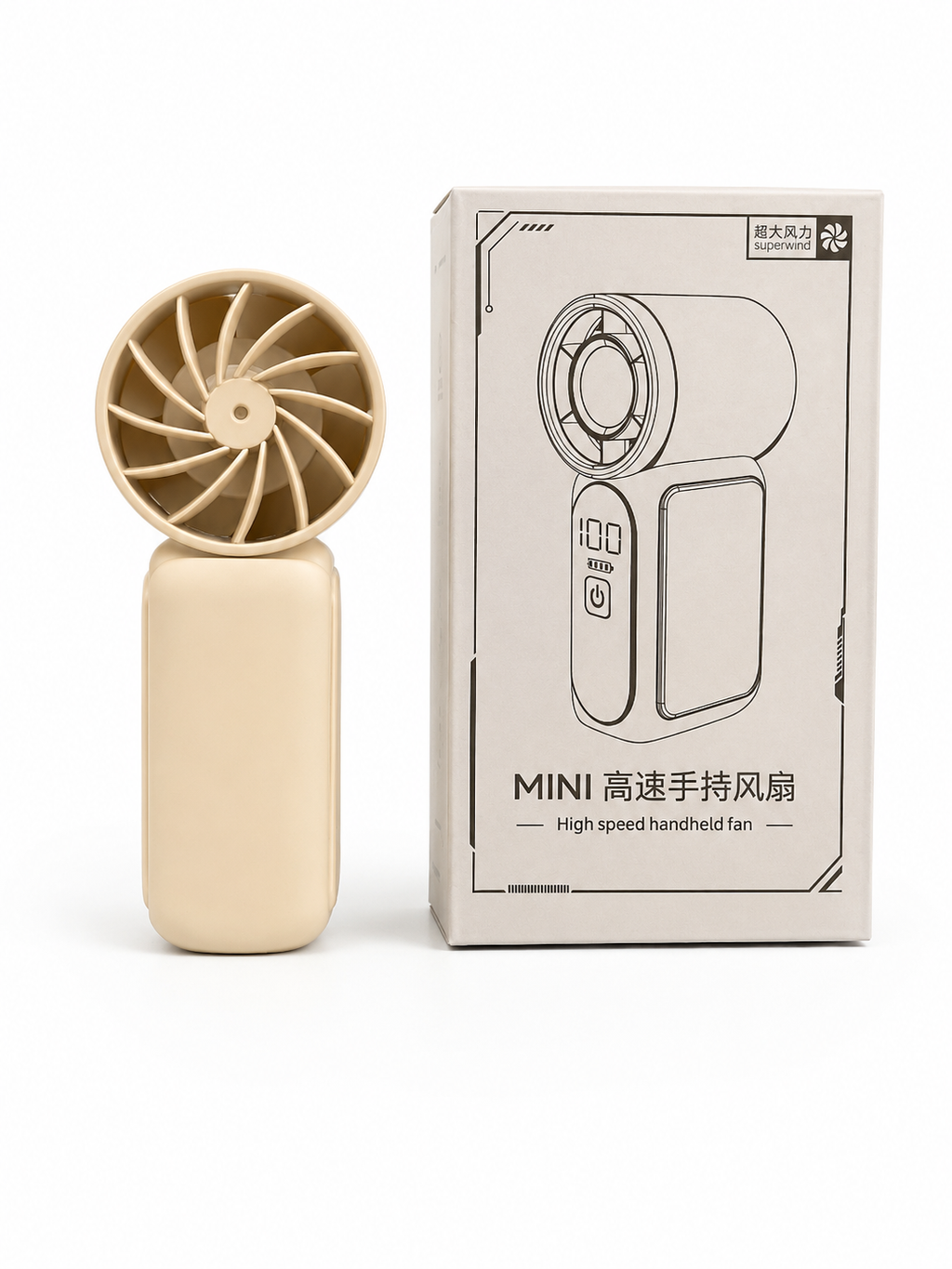 Mini High-Speed Handheld Fan – Portable Rechargeable Cooling Fan