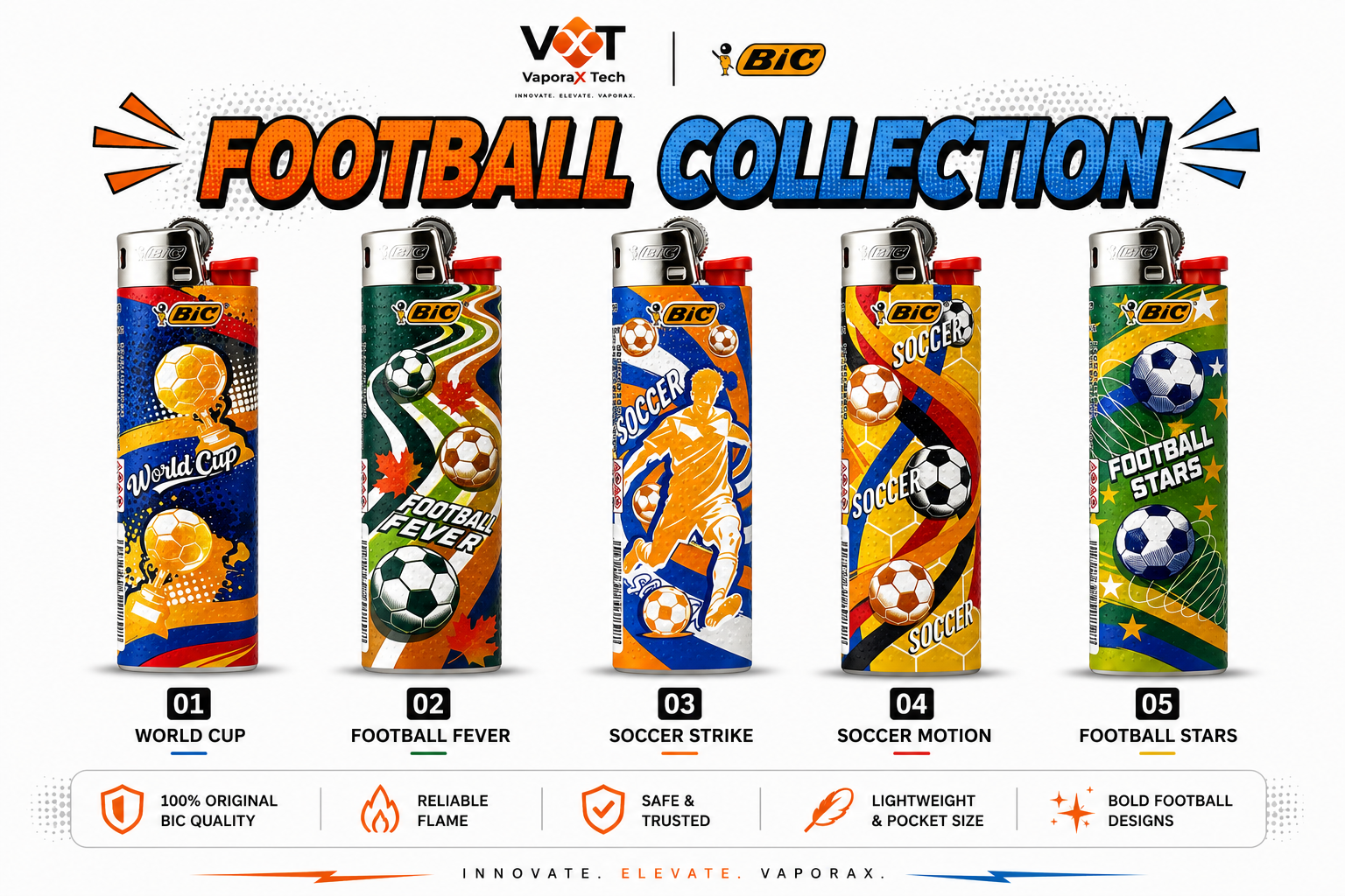 BIC® Textured Printed FOOTBALL COLLECTION