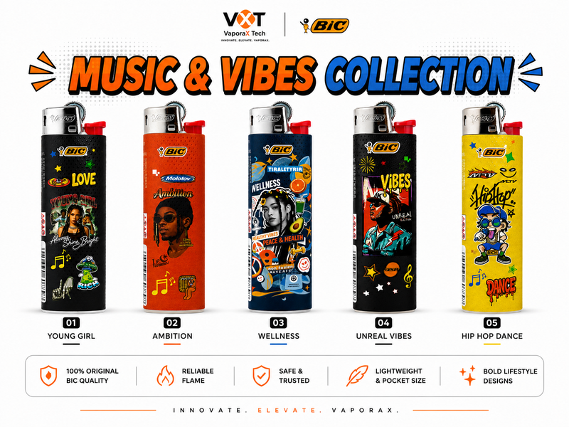 BIC® Textured Printed MUSIC & VIBES COLLECTION